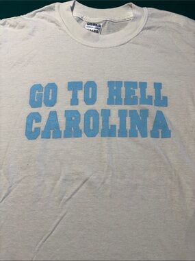 Vintage Y2K Duke University “Go To Hell Carolina' Graphic Tee , S , $35